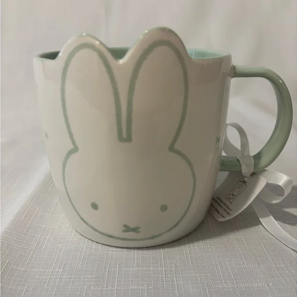 Miffy by Magenta Mug Green & White 18 oz - Picture 1 of 4
